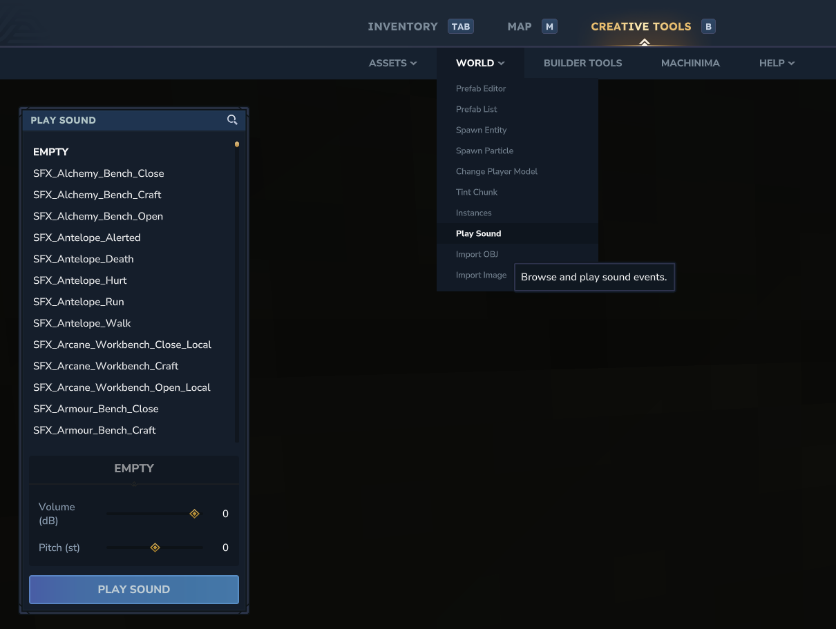 In-Game Sound Interface